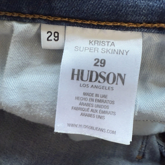 Hudson Krista Super Skinny Stretch Jeans Women's Size 29 28” Inseam FLAWED - Picture 6 of 9